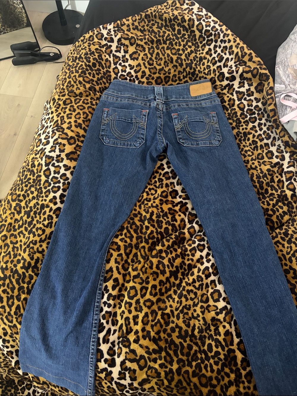 True Religion Dark Blue Flare Jeans - Picture 2 of 5